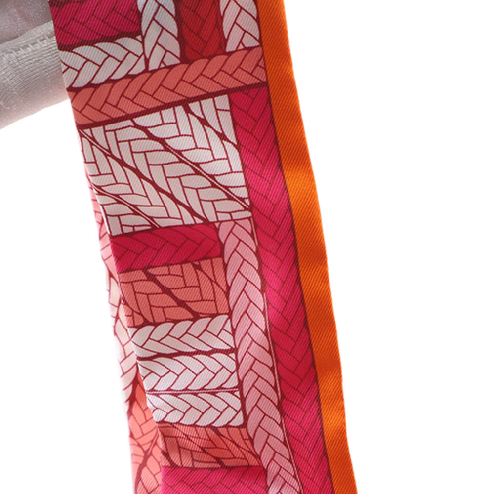 Pre-Loved Hermes Tresses H Silk Twilly Scarf - Picture 4 of 6